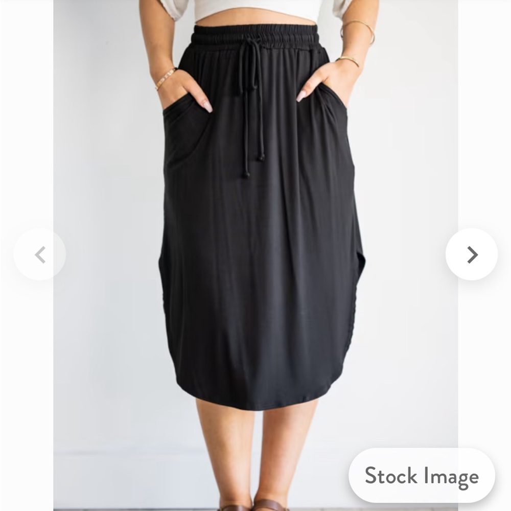 Sozy Navy Camilla Midi Skirt